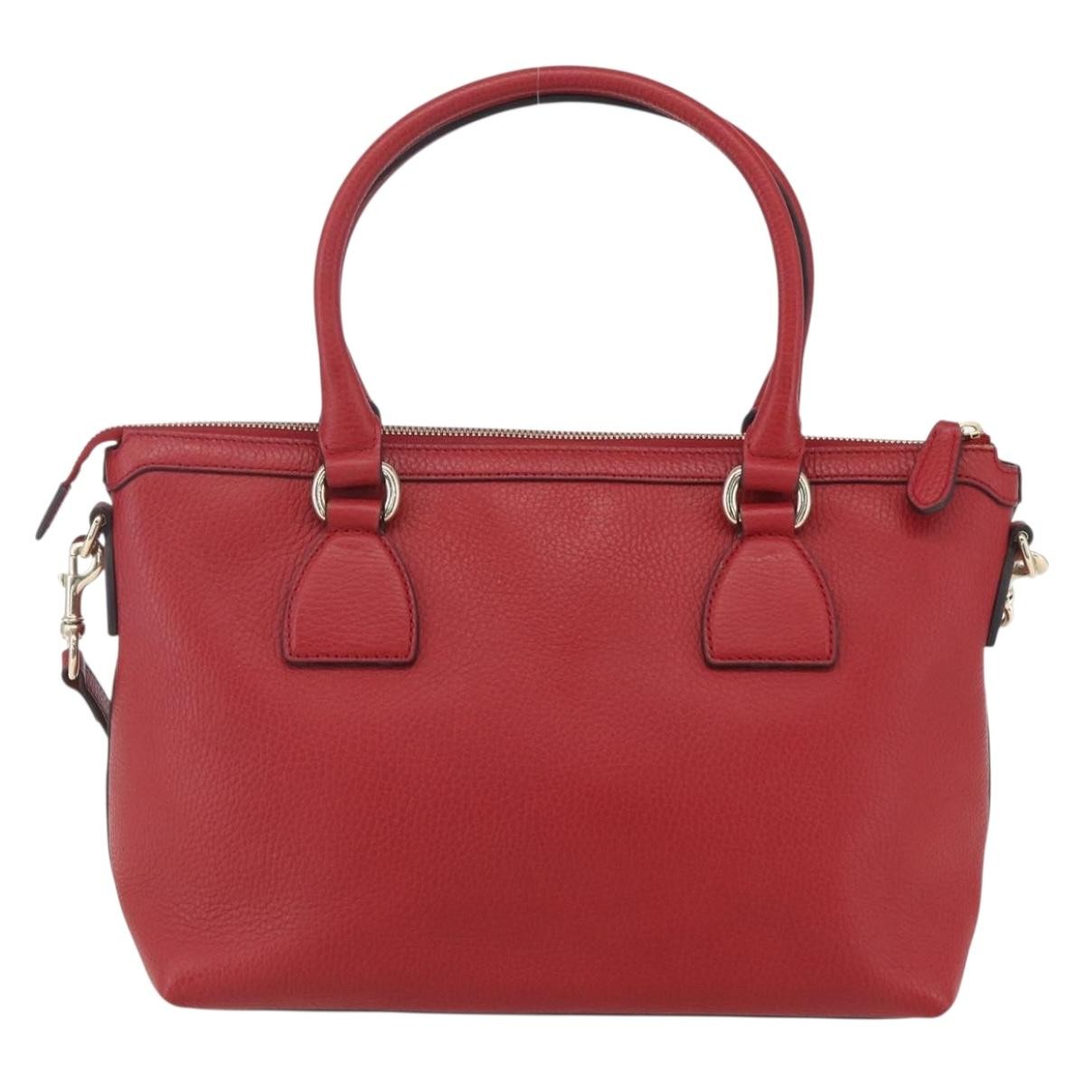Gucci Vintage Soho Convertible Satchel Leather Red Leather Handbag (Authentic  )