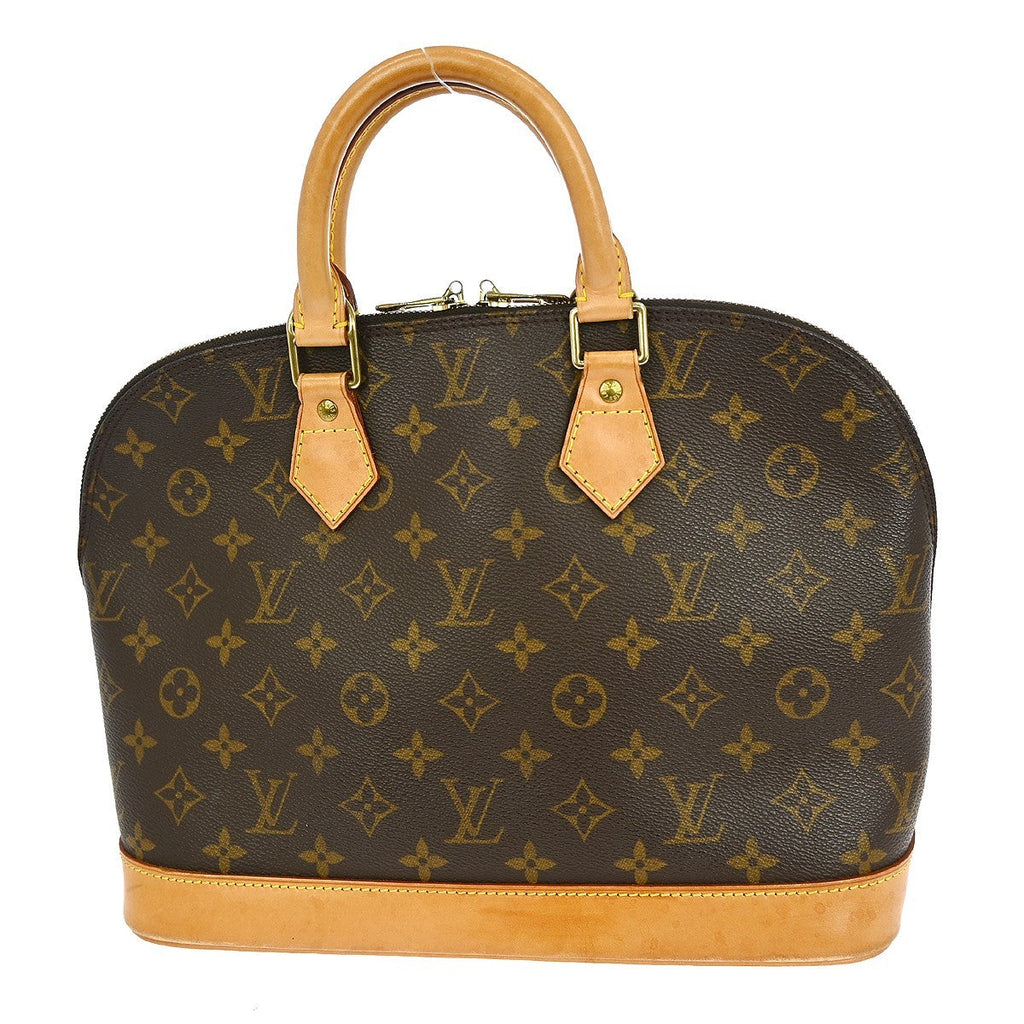 Louis Vuitton Alma Handbag Monogram Canvas Brown Canvas Handbag (Authentic  )