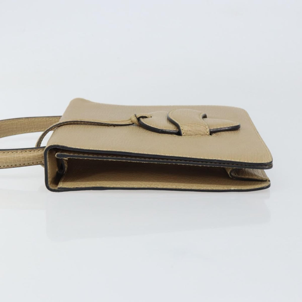 Loewe Barcelona Shoulder Bag Leather Beige Leather Handbag (Authentic  )