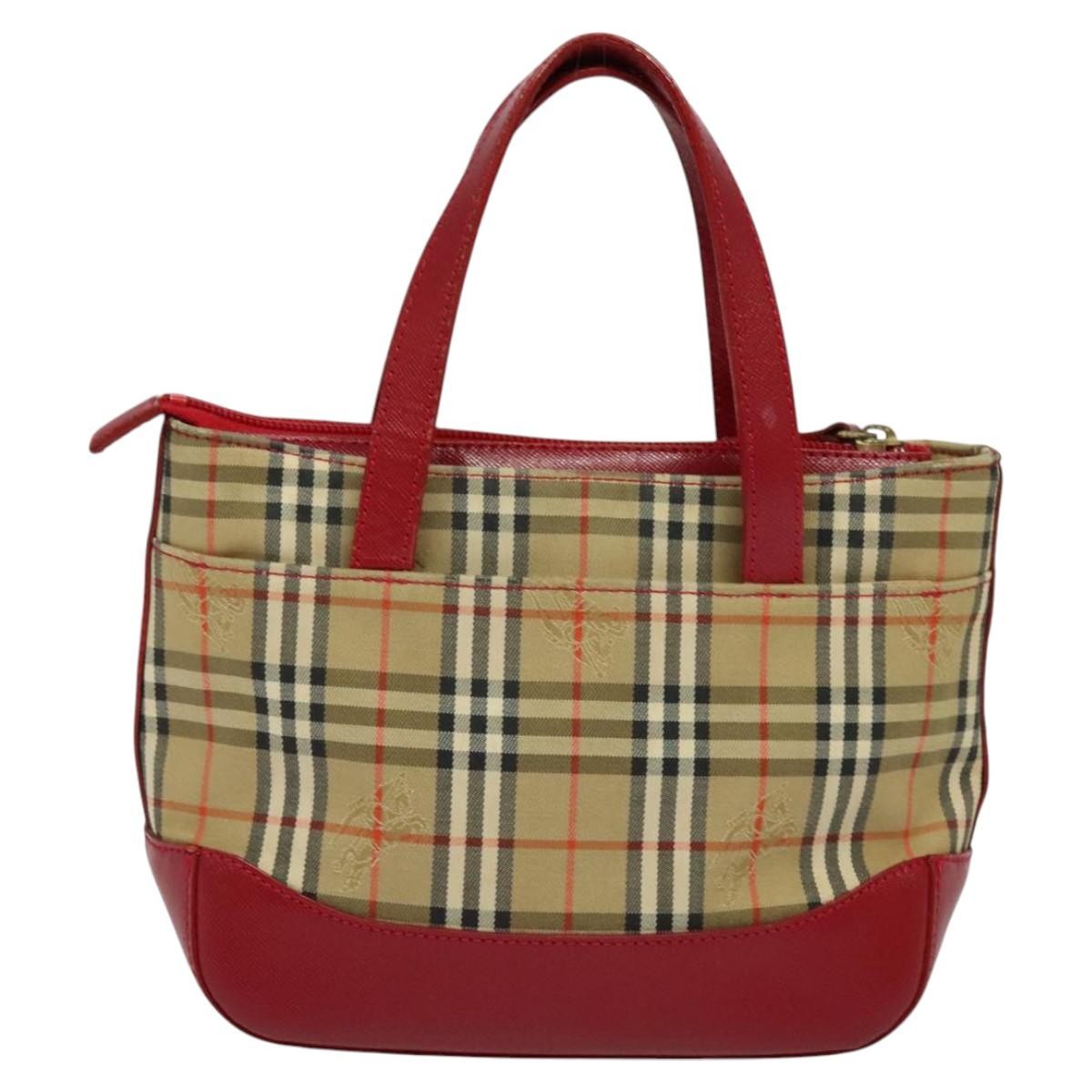 Burberry Nova Check Handbag Nova Check Canvas And Leather Beige Canvas Handbag (Authentic  )