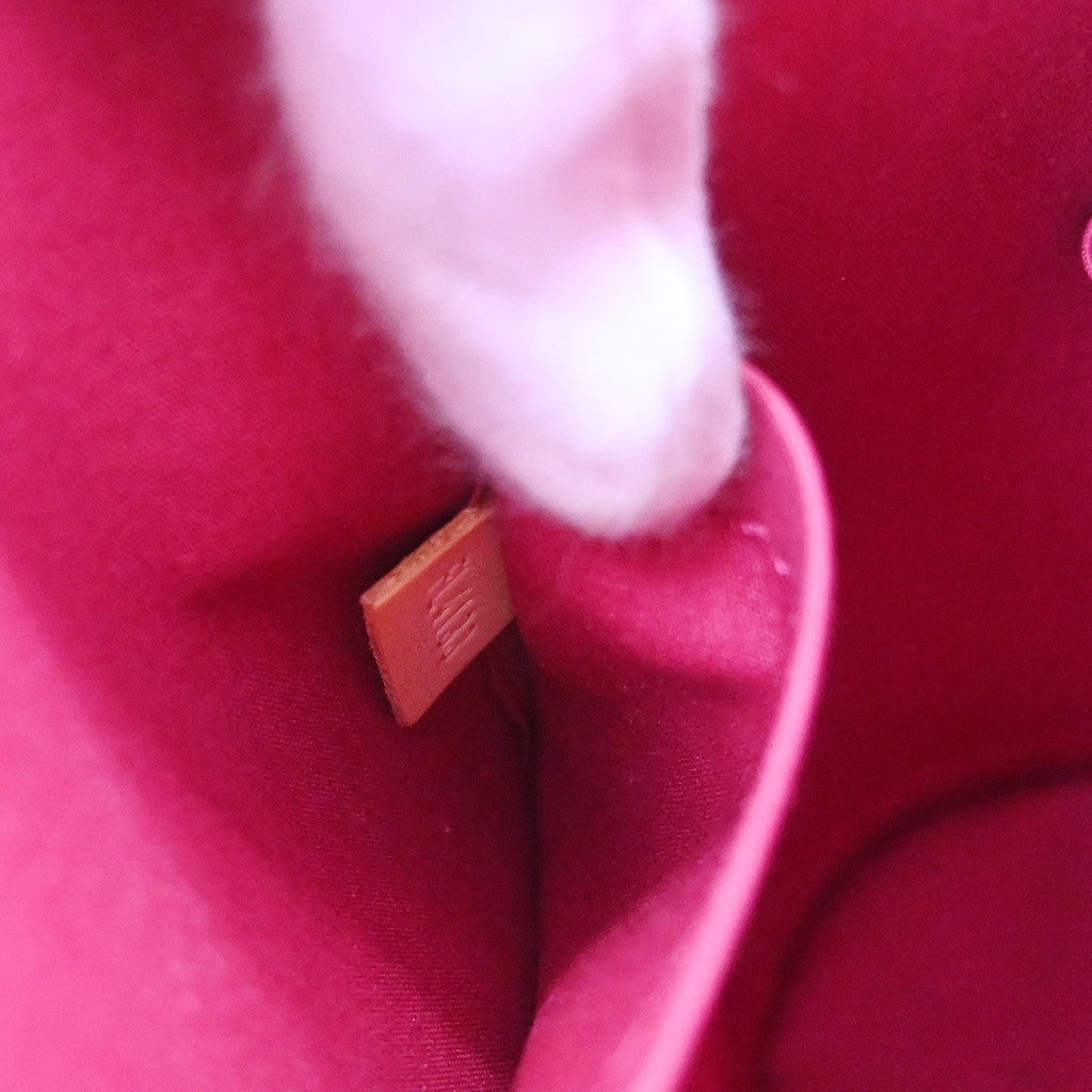 Louis Vuitton Alma Handbag Monogram Vernis Red Patent_Leather Handbag ( )