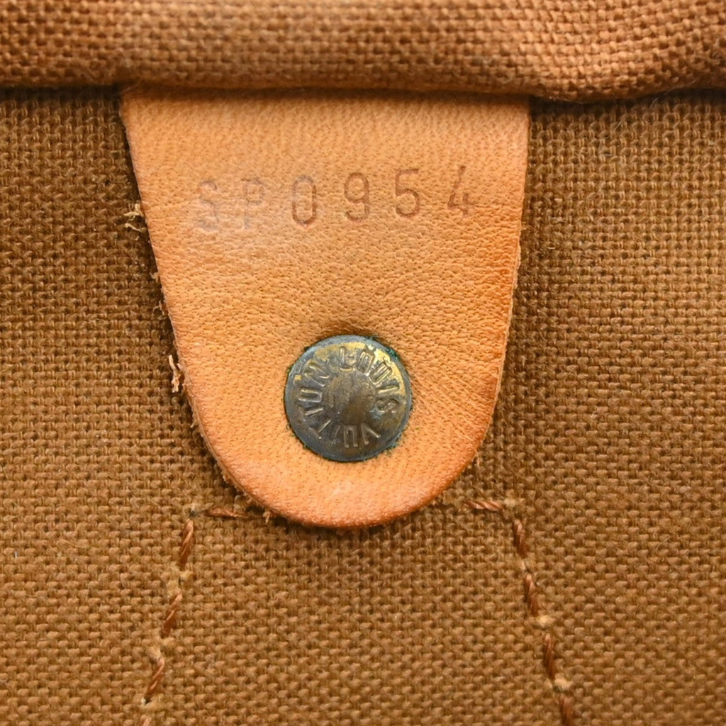 Louis Vuitton Speedy Handbag Monogram Canvas Brown Canvas Handbag ( )
