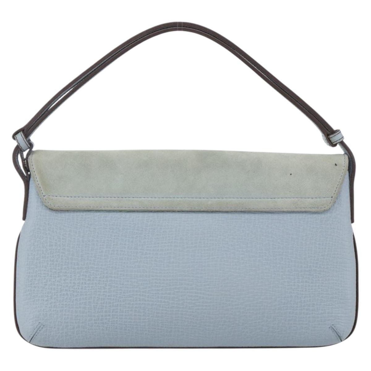 Loewe Vintage Handbag Leather Blue Leather Handbag (Authentic  )
