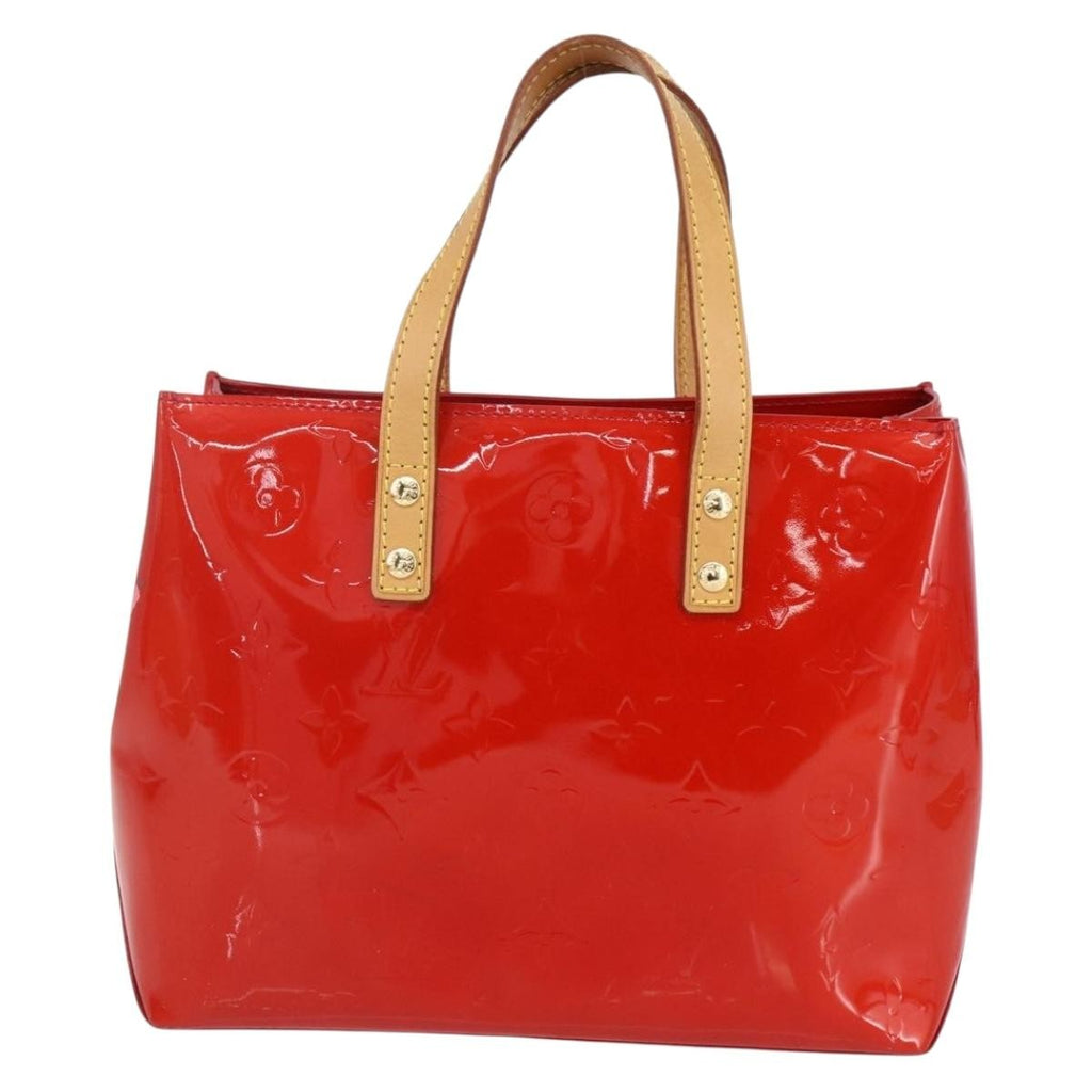 Louis Vuitton Reade Handbag Monogram Vernis Red Patent_Leather Handbag (Authentic  )