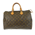 Louis Vuitton Speedy Handbag Monogram Canvas Brown Canvas Handbag ( )