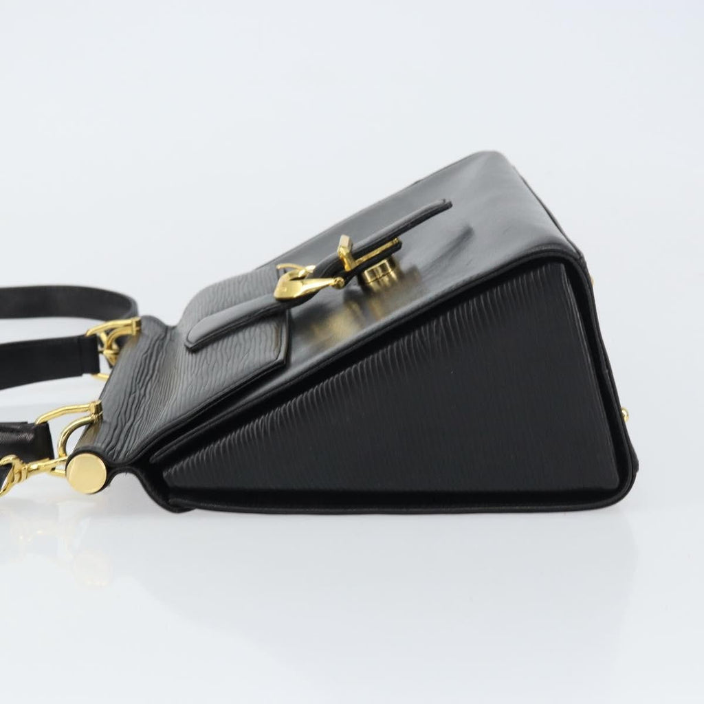 Valentino Garavani Vintage Handbag Leather Black Leather Handbag (Authentic  )