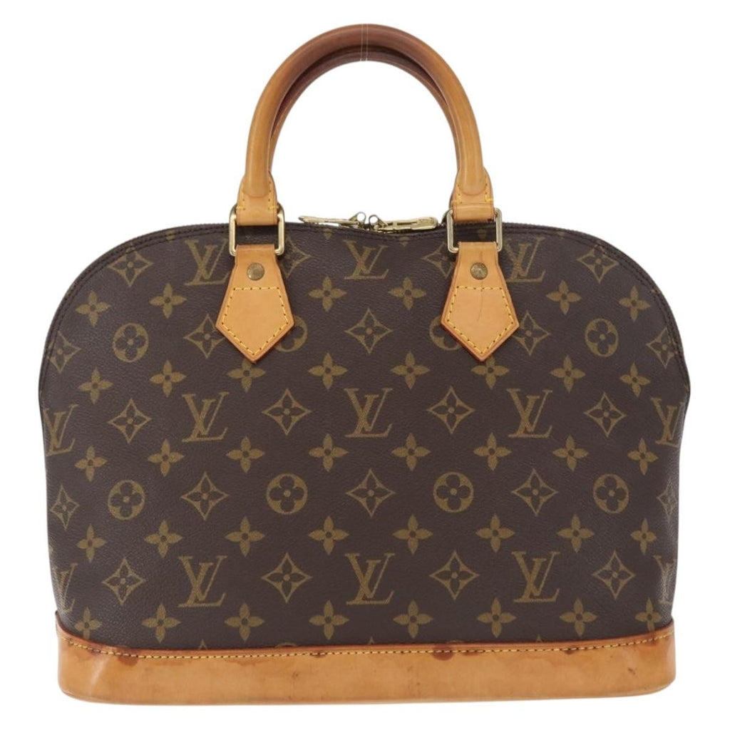 Louis Vuitton Alma Handbag Monogram Canvas Brown Canvas Handbag (Authentic  )