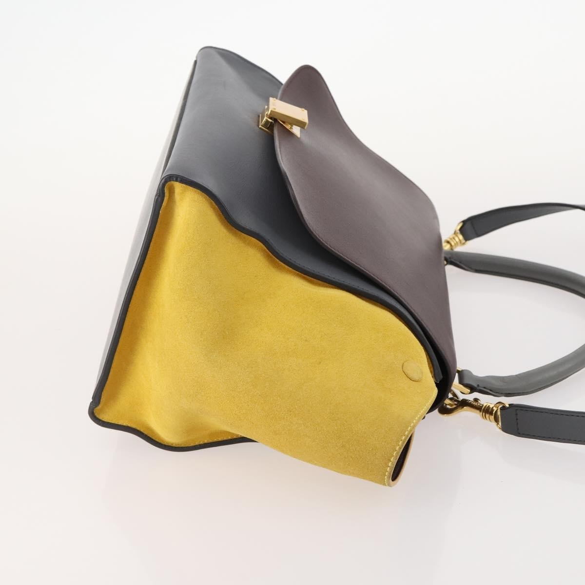 Celine Tricolor Trapeze Bag Leather Multicolour Leather Handbag (Authentic  )