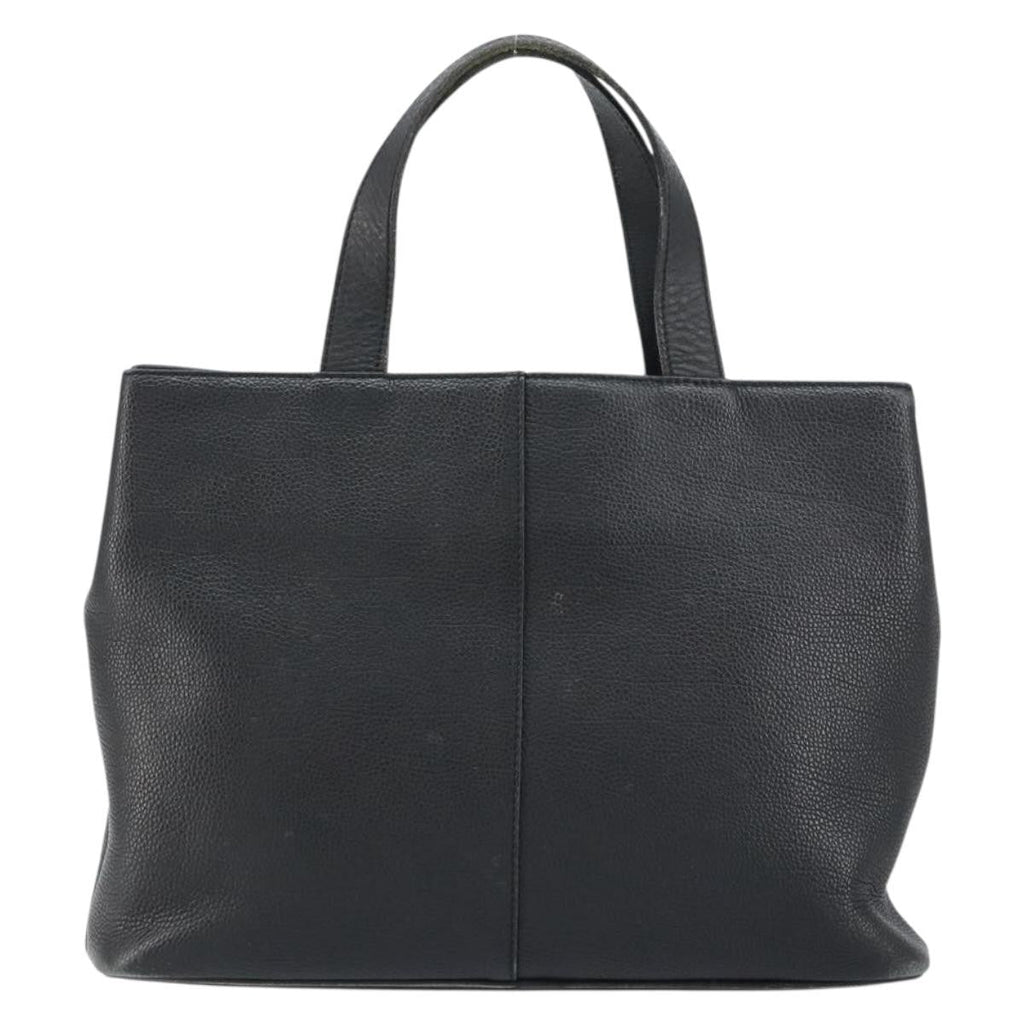 Burberry Vintage Handbag Leather Black Leather Handbag (Authentic  )