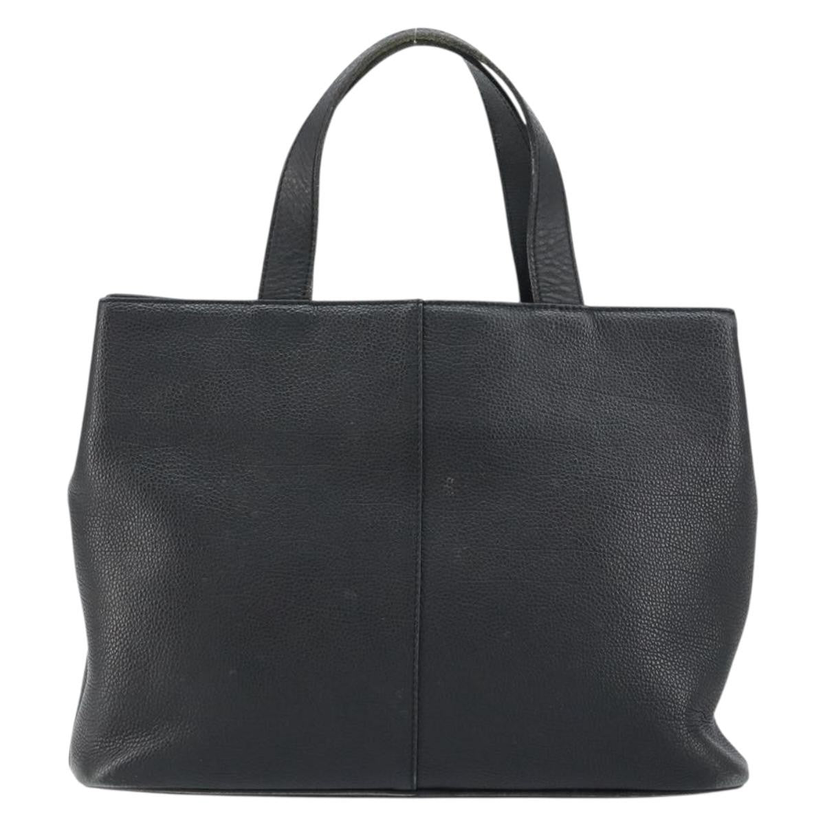 Burberry Vintage Handbag Leather Black Leather Handbag (Authentic  )