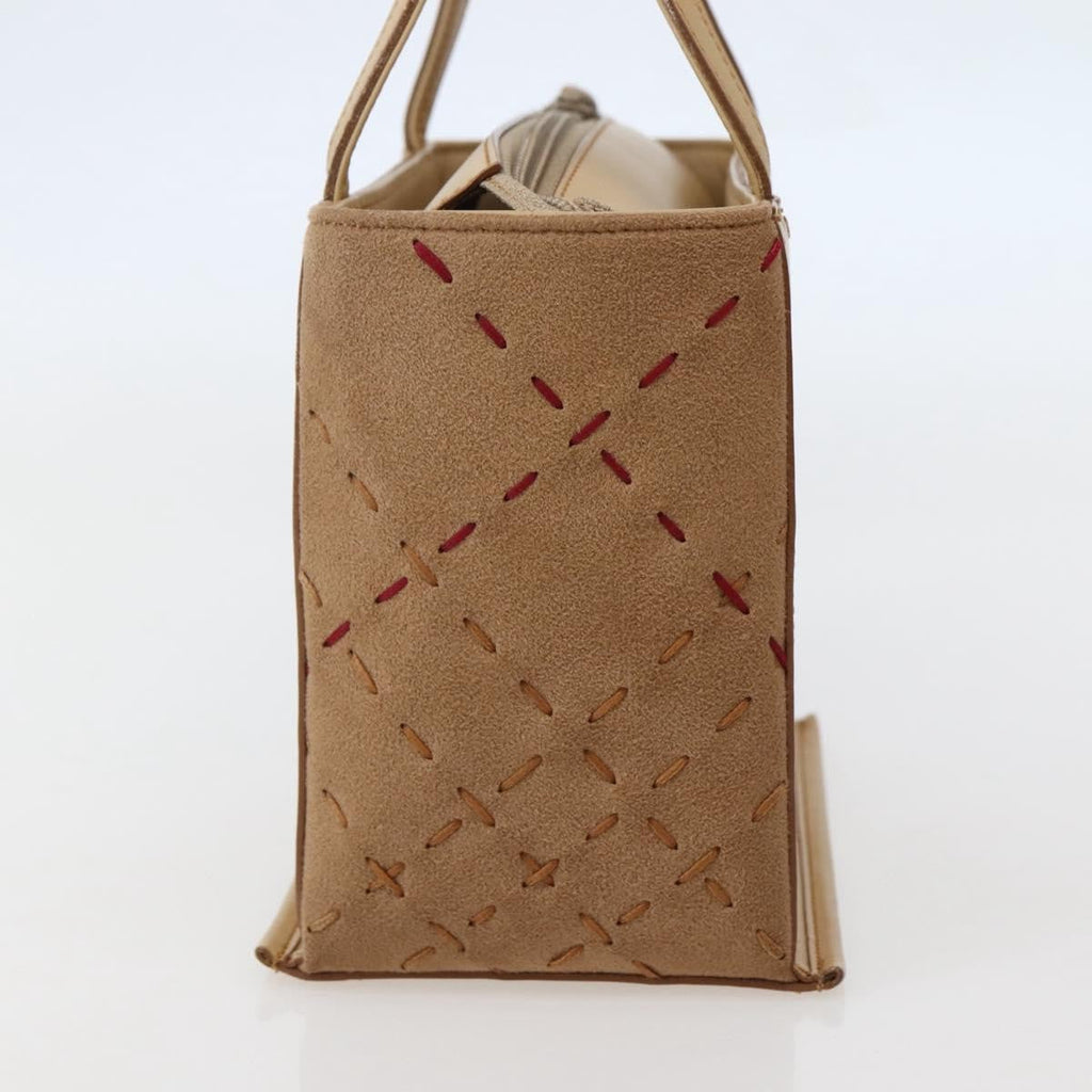 Burberry Vintage Handbag Leather Beige Leather Handbag (Authentic  )