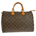 Louis Vuitton Speedy Handbag Monogram Canvas Brown Canvas Handbag ( )