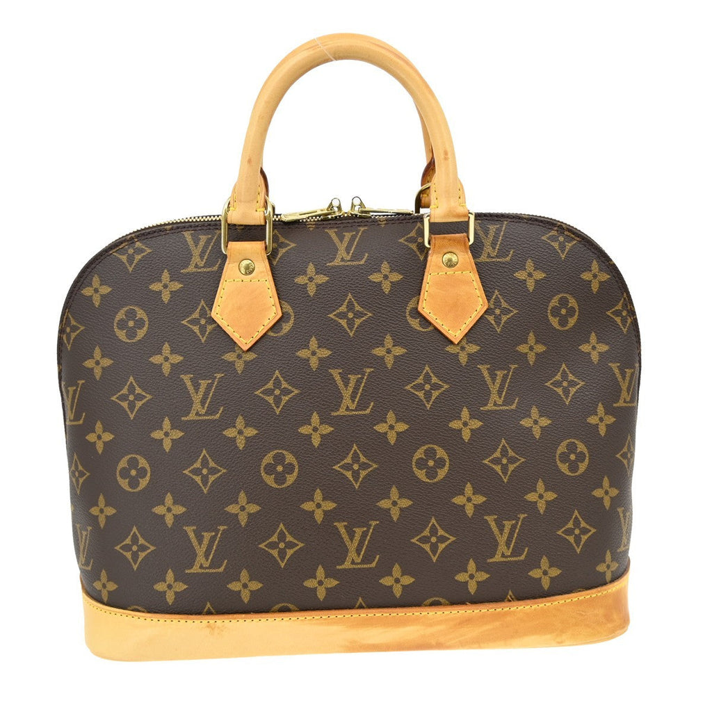 Louis Vuitton Alma Handbag Monogram Canvas Brown Canvas Handbag ( )