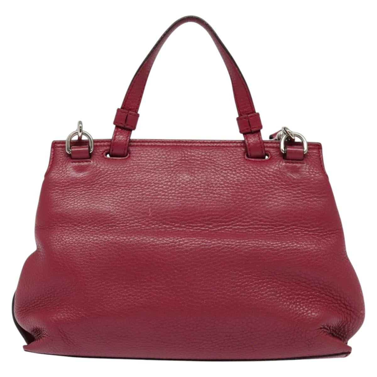 Gucci Bamboo Daily Top Handle Bag Leather Pink Leather Bag (Authentic  )