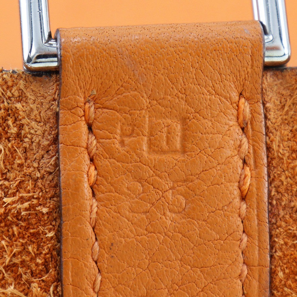 Hermes Picotin Lock Bag Clemence Orange Leather Handbag (Authentic  )