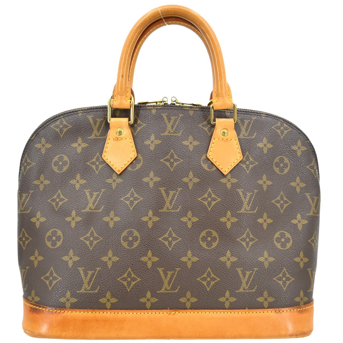 Louis Vuitton Alma Handbag Monogram Canvas Brown Canvas Handbag ( )