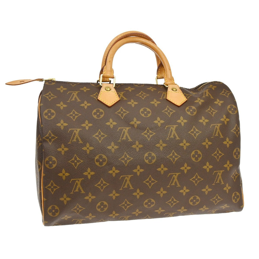 Louis Vuitton Speedy Handbag Monogram Canvas Brown Canvas Handbag ( )
