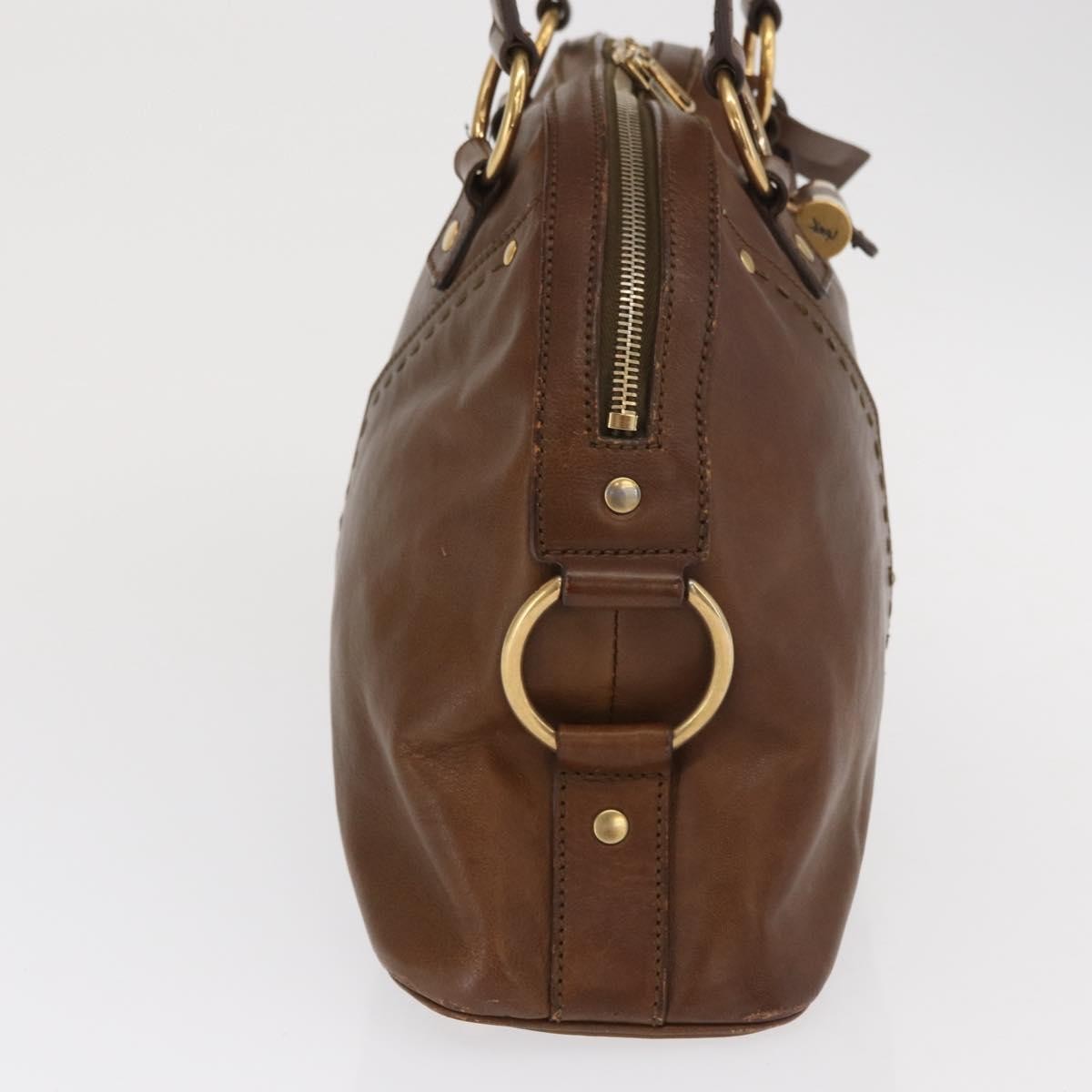Saint Laurent Muse Dome Bag Leather Brown Leather Handbag (Authentic  )