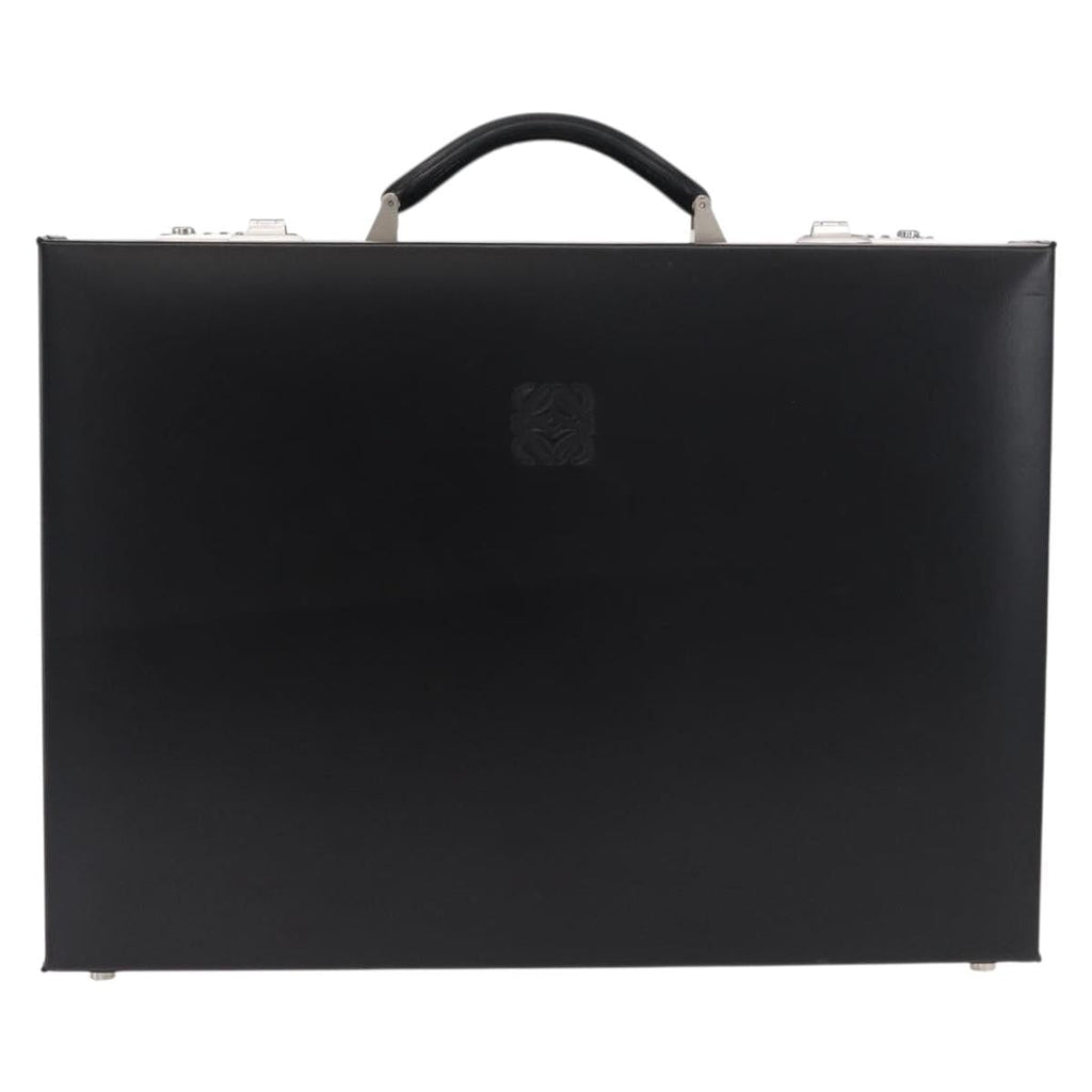 Loewe Anagram Business Leather Black Leather Briefcase Bag (Authentic  )