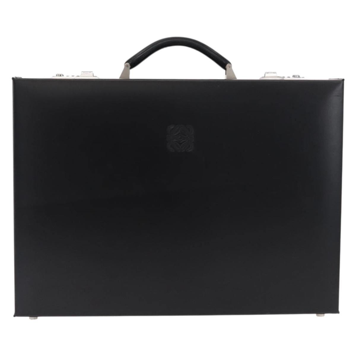 Loewe Anagram Business Leather Black Leather Briefcase Bag (Authentic  )