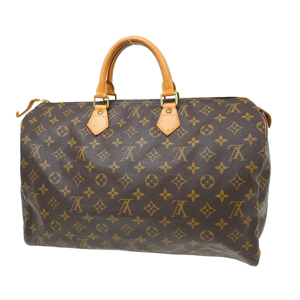Louis Vuitton Speedy Handbag Monogram Canvas Brown Canvas Handbag ( )