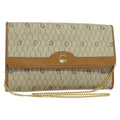 Christian Dior Vintage Honeycomb Chain Canvas Beige Canvas Bag (Authentic  )