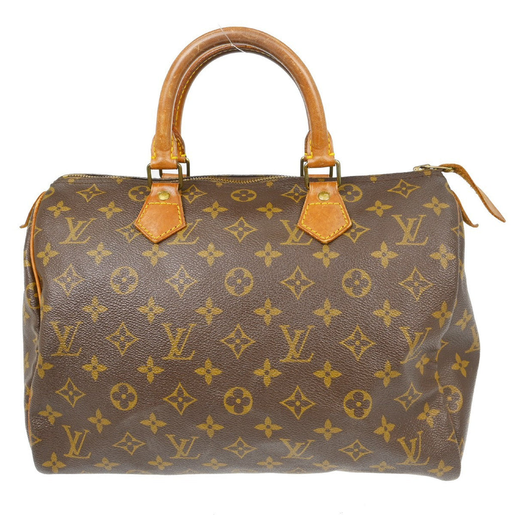 Louis Vuitton Speedy Handbag Monogram Canvas Brown Canvas Handbag ( )