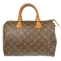 Louis Vuitton Speedy Handbag Monogram Canvas Brown Canvas Handbag ( )