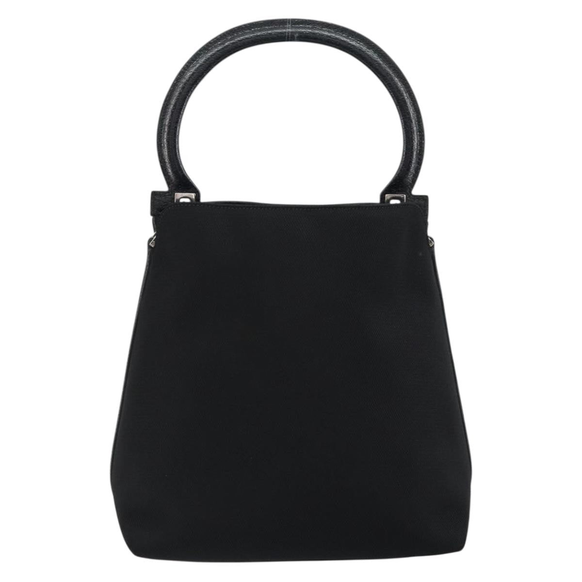 Salvatore Ferragamo Vintage Handbag Nylon Black Nylon Handbag (Authentic  )