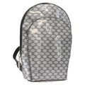 Celine Vintage Macadam Backpack Canvas And Leather Silver Pvc Backpack Bag (Authentic  )