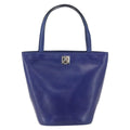 Celine Handbag Leather Blue Leather Handbag (Authentic  )