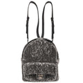 Chanel Waterfall Backpack Sequins With Leather Black Leather Backpack Bag (Authentic  )