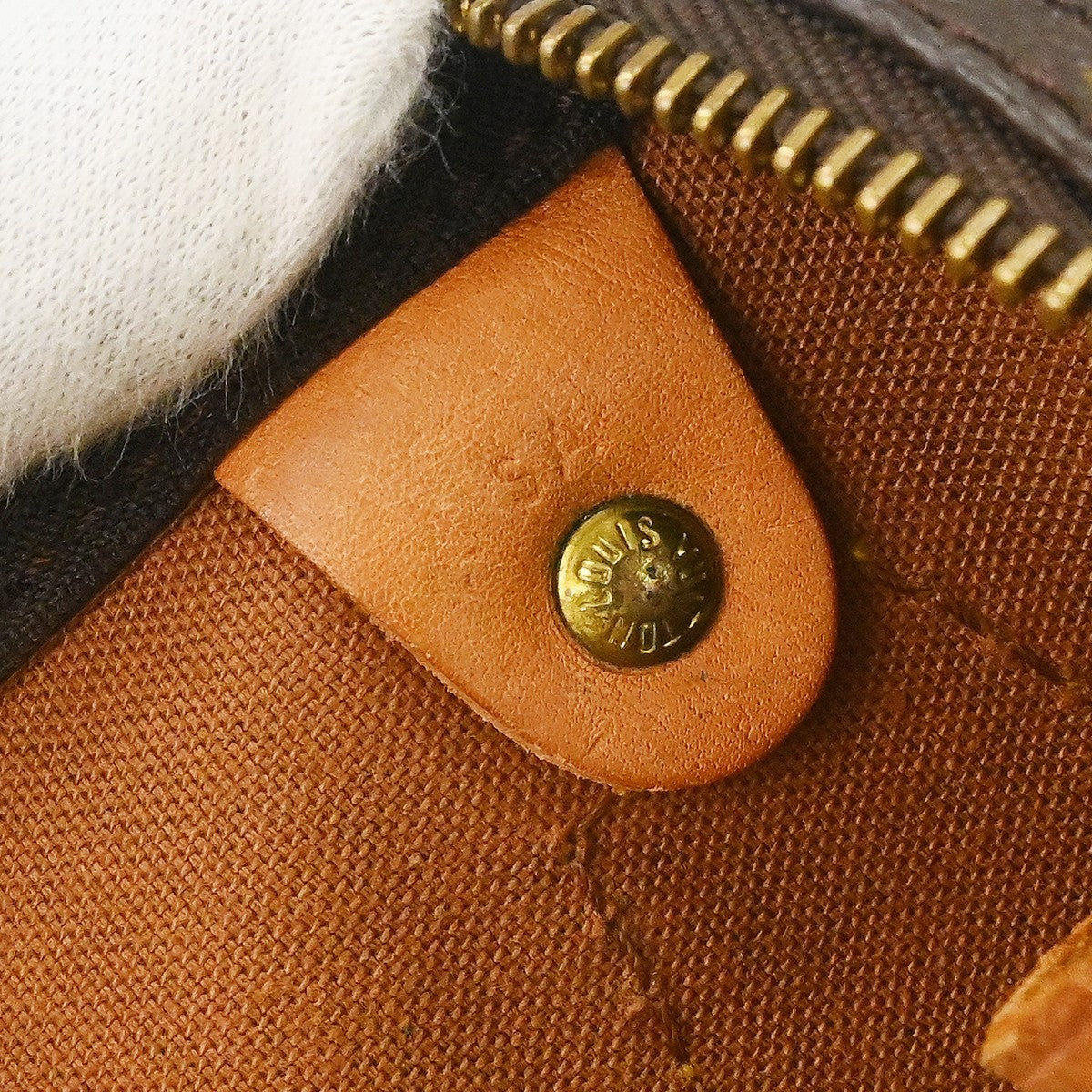 Louis Vuitton Speedy Handbag Monogram Canvas Brown Canvas Handbag ( )