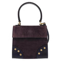 Celine Handbag Suede Purple Suede Handbag (Authentic  )