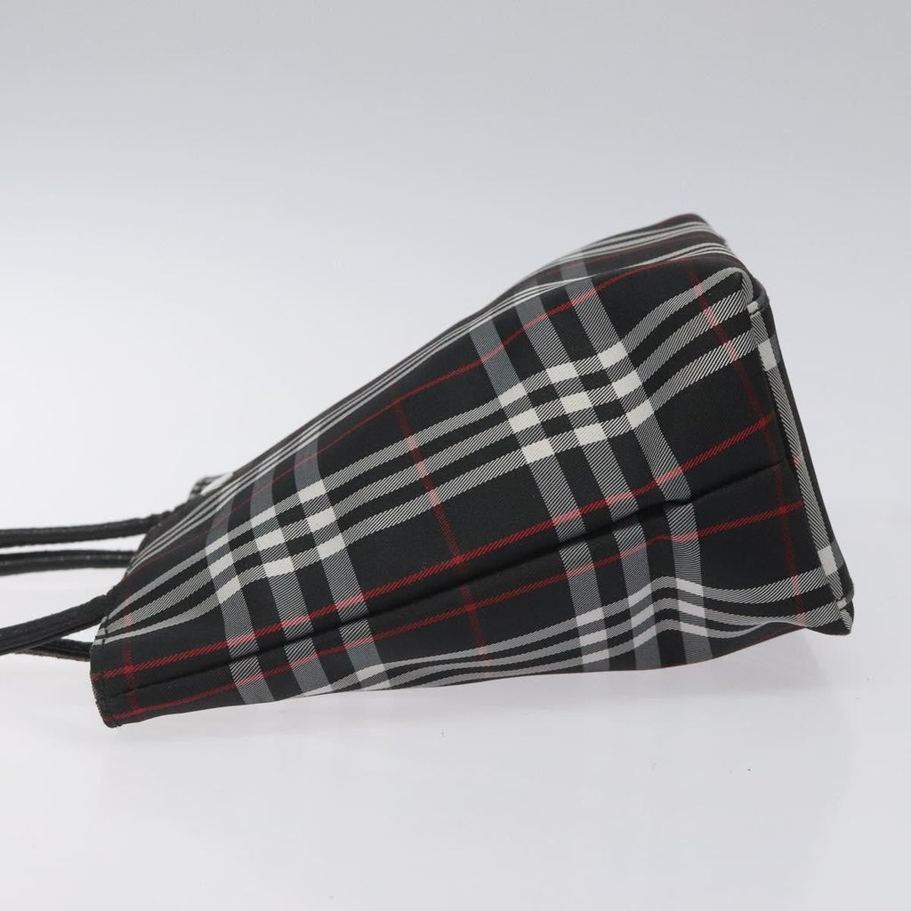 Burberry Nova Check Tote Nylon Black Nylon Handbag (Authentic  )
