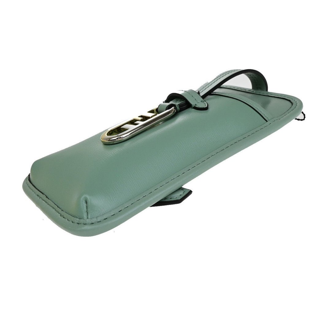 Fendi Smartphone Case Leather Green Leather Bag (Authentic  )