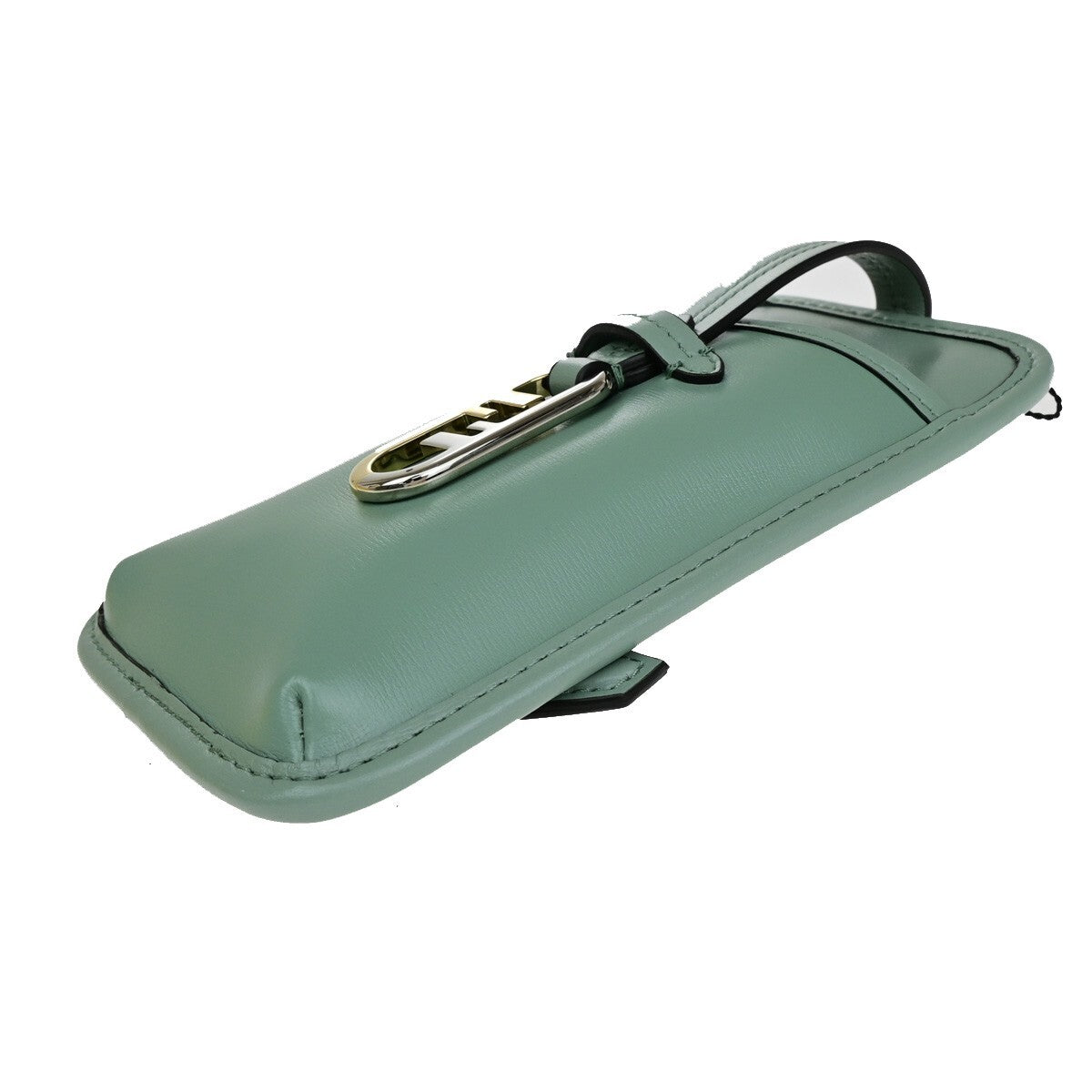 Fendi Smartphone Case Leather Green Leather Bag (Authentic  )