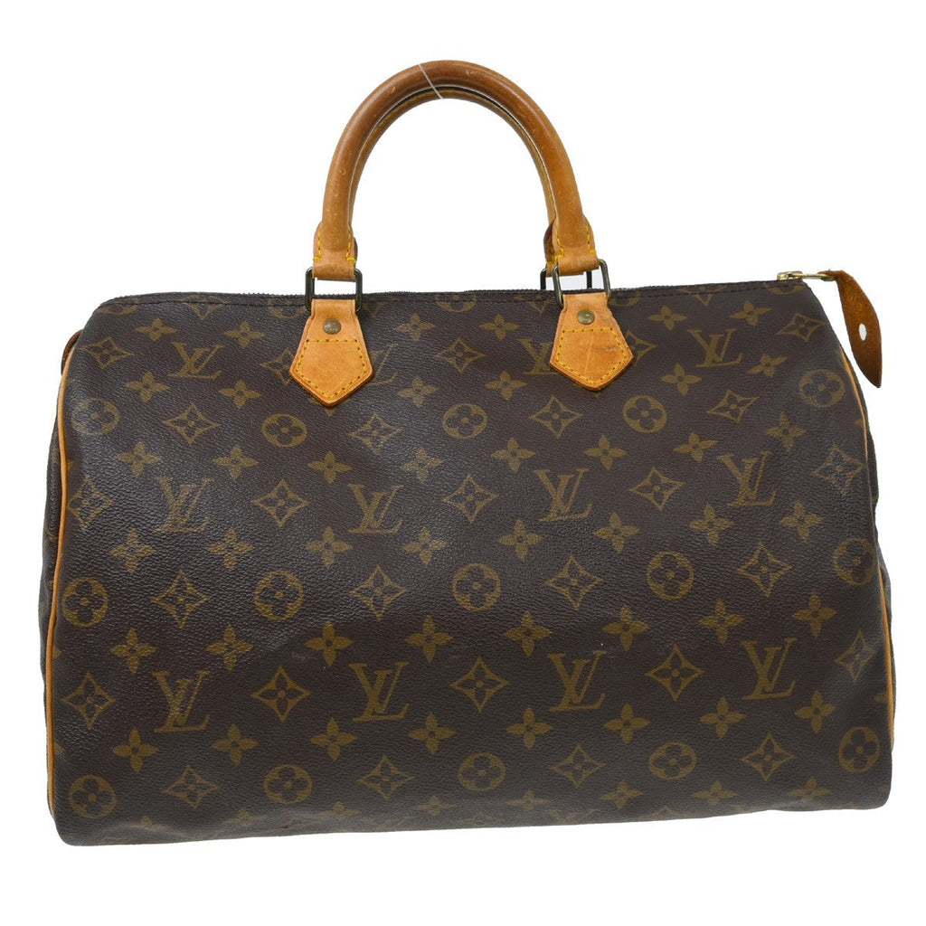Louis Vuitton Speedy Handbag Monogram Canvas Brown Canvas Handbag ( )