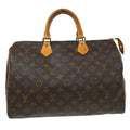 Louis Vuitton Speedy Handbag Monogram Canvas Brown Canvas Handbag ( )