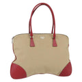 Prada Vintage Handbag Canvas Beige Canvas Handbag (Authentic  )