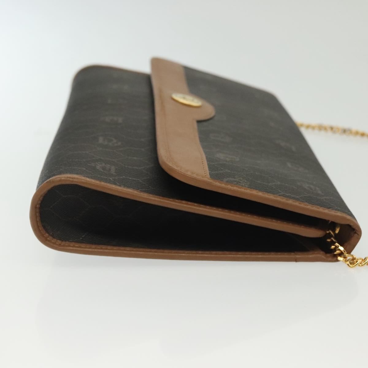 Christian Dior Vintage Honeycomb Chain Canvas Black Canvas Bag (Authentic  )