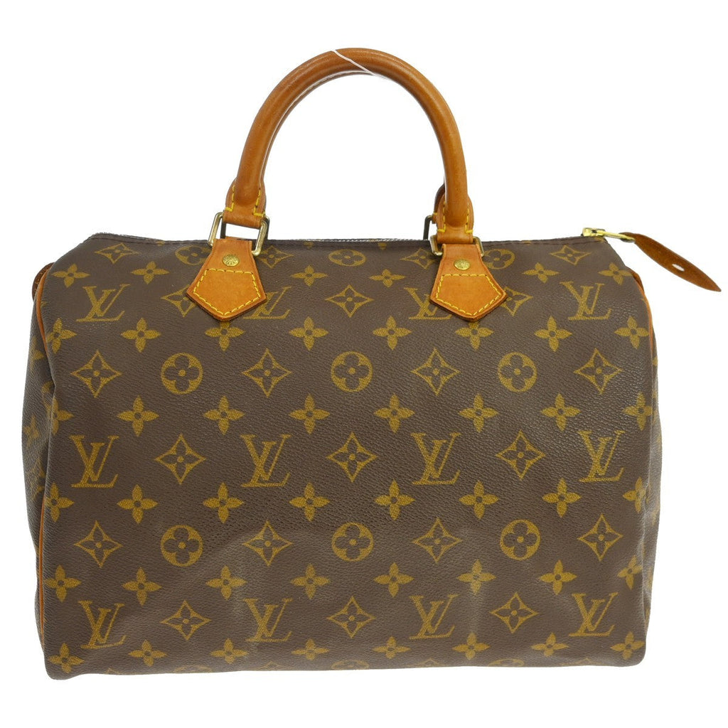Louis Vuitton Speedy Handbag Monogram Canvas Brown Canvas Handbag ( )