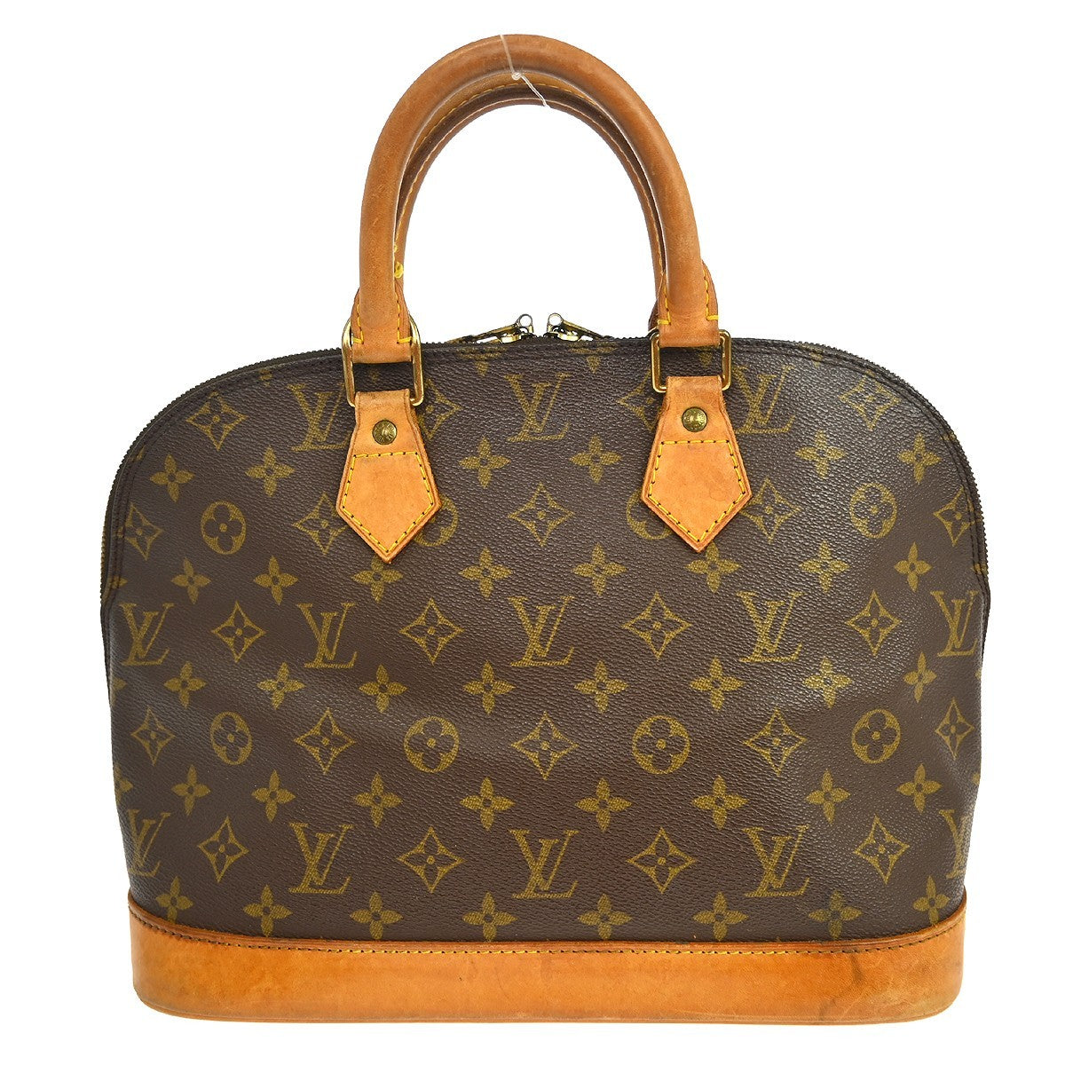 Louis Vuitton Alma Handbag Monogram Canvas Brown Canvas Handbag ( )