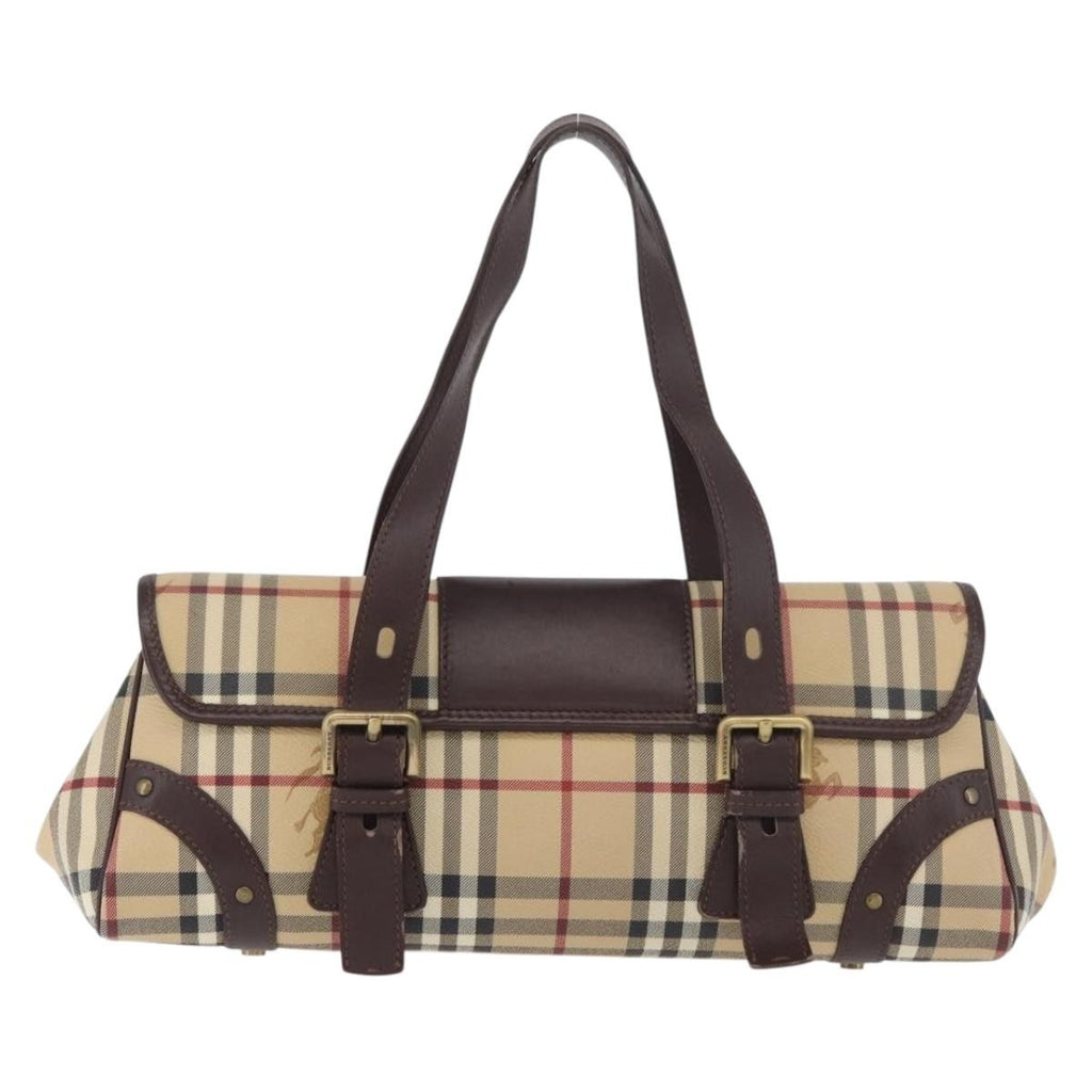 Burberry Nova Check Handbag Pvc Beige Pvc Handbag ( )