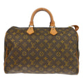 Louis Vuitton Speedy Handbag Monogram Canvas Brown Canvas Handbag ( )