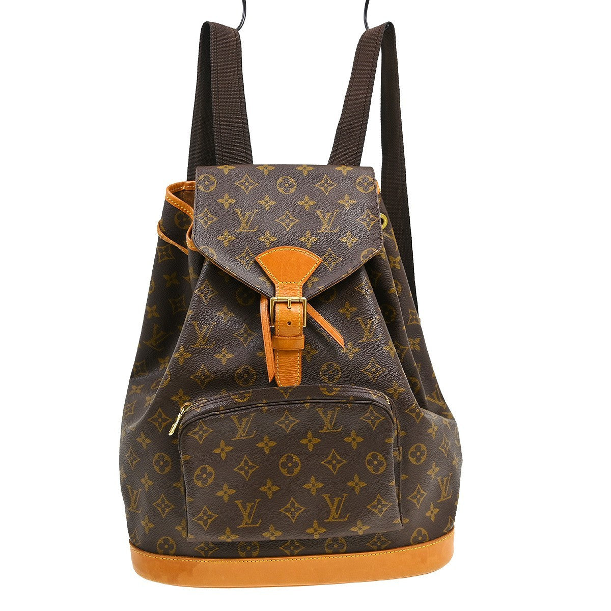 Louis Vuitton Vintage Montsouris Backpack Monogram Canvas Brown Canvas Backpack Bag ( )