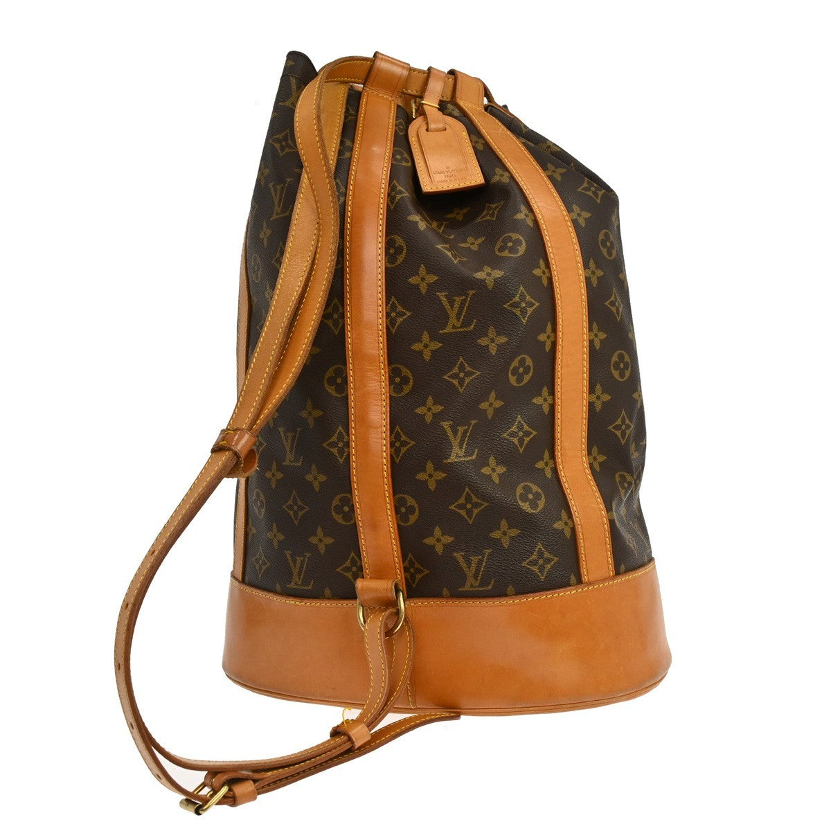 Louis Vuitton Randonnee Backpack Monogram Canvas Brown Canvas Backpack Bag ( )