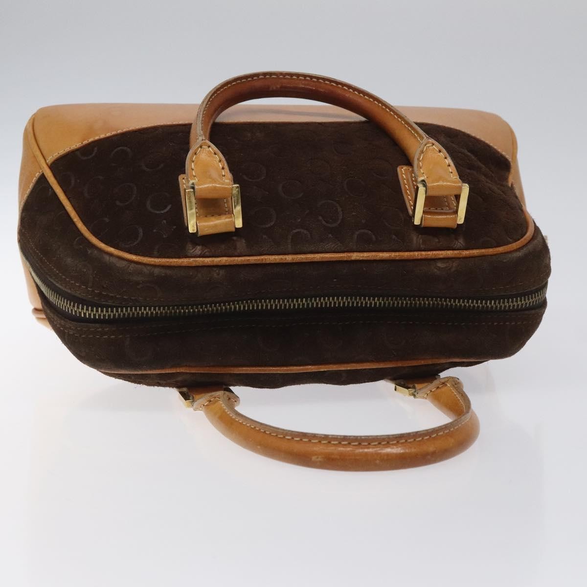 Celine C Macadam Handbag Suede And Leather Brown Suede Handbag (Authentic  )