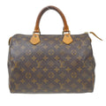 Louis Vuitton Speedy Handbag Monogram Canvas Brown Canvas Handbag ( )