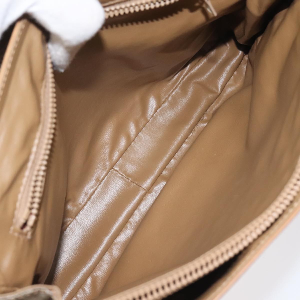 Celine Vintage Macadam Handbag Canvas And Leather Beige Canvas Handbag (Authentic  )